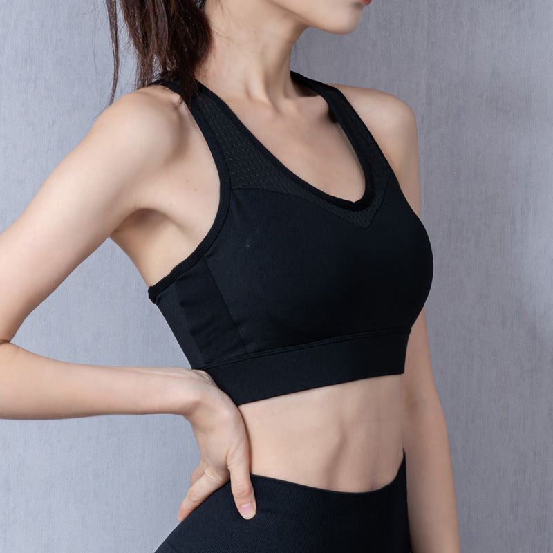 High Strength Shockproof Sports Underwear Women's Running Shockproof Buckle Yoga Fitness Bra Push-up Large Size Bra