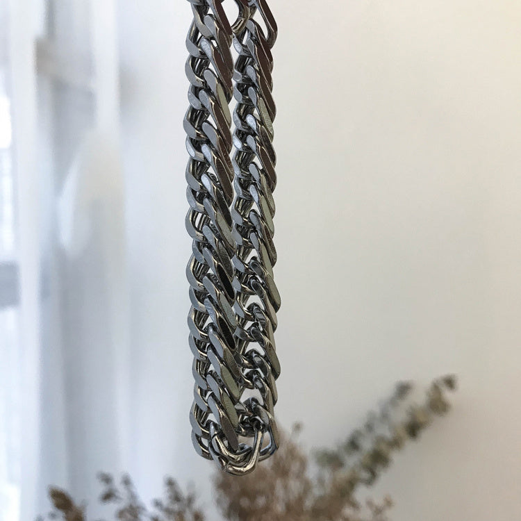 19 Studio Korea Ins Korean Version Of Simple Couple Jewelry Bracelet Snake Bone Chain Metal Titanium Steel Bracelet Men And Women
