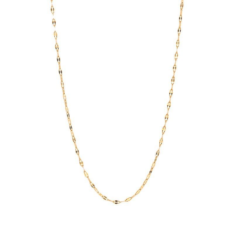 Without Pendants Non-fading Trendy Golden Petal Choker Necklace For Women