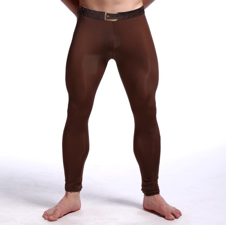 Warm Trousers Ice Silk Stretch Yoga Bodybuilding Bottoming Nine