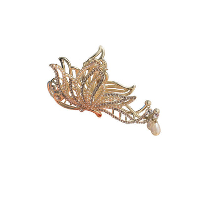 Large Rhinestone Pearl Grip Women