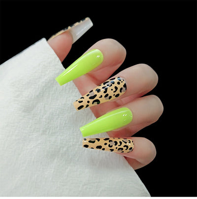 Long Ballet Flat Head Pointed Water Drop Fake Nails