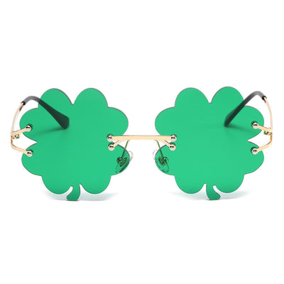 Green Sprite Four-leaf Sunglasses